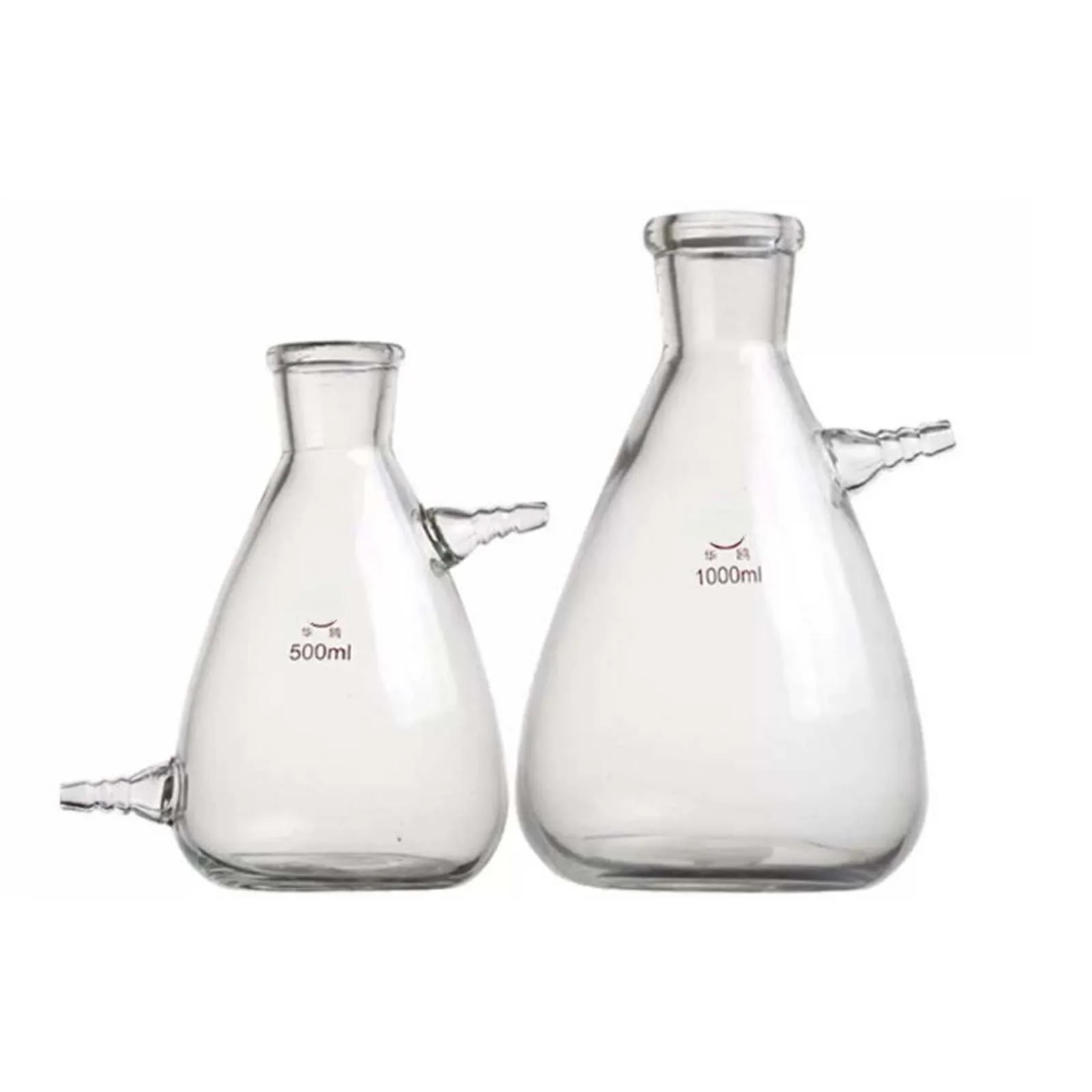 125/250/500/1000ml Borosilicate Glass Filtering Flask Lab Bottle With Upper+Lower / Upper 10mm Hose Vacuum Adapter