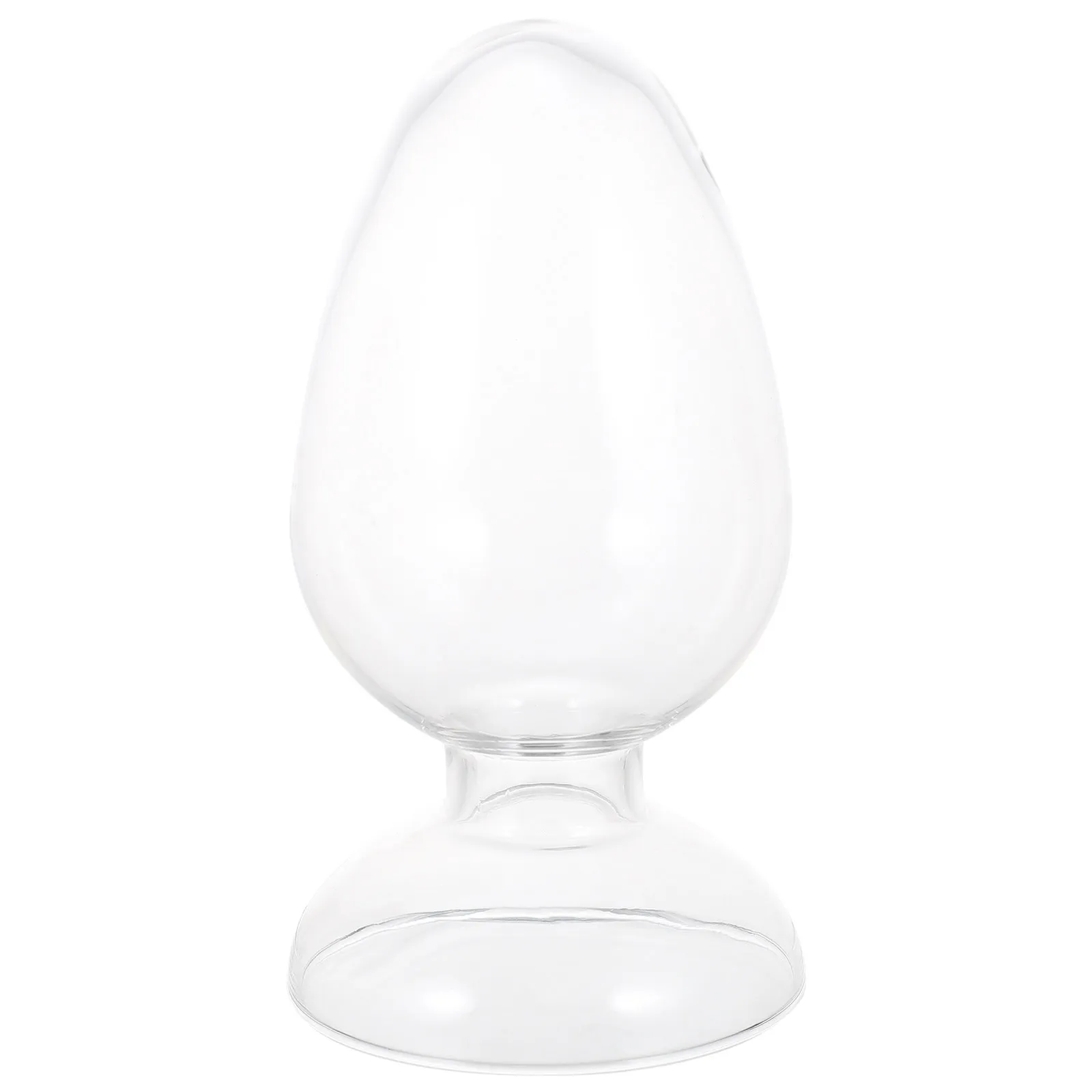 1Pcs Glass Heart Bottle Transparent Conical Design Durable Material Reusable Multiple Times Flat Bottom Easy Observation