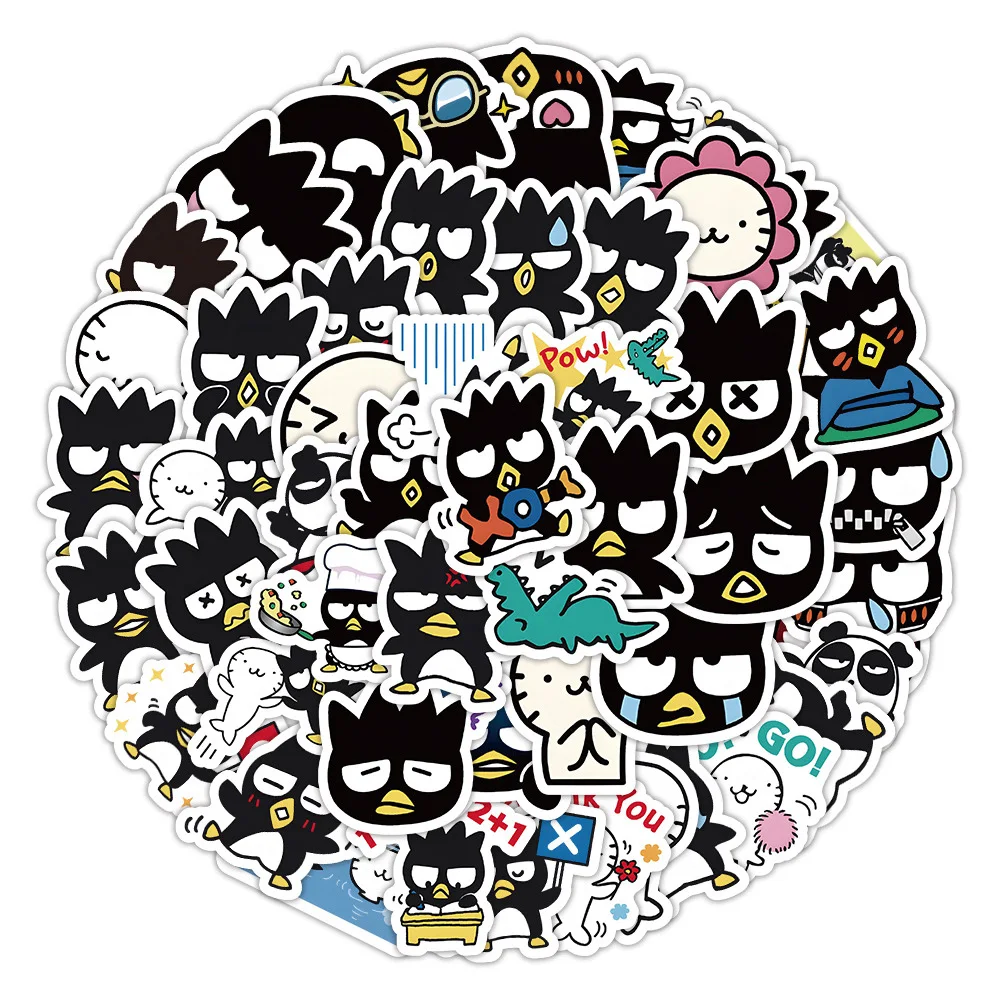 10/20/40pcs Bad Badtz Maru Graffiti Stickers Sanrio Cartoon Sticker Car Bike Diary Guitar Phone Laptop Cool Kid Decal Toys Gift