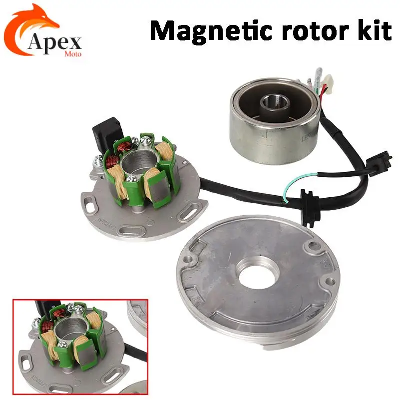 

Экономичные и практичные аксессуары для мотоциклов, горизонтальная катушка двигателя объемом 150 куб.см, статор, ротор, магнитная сталь, масляный диск