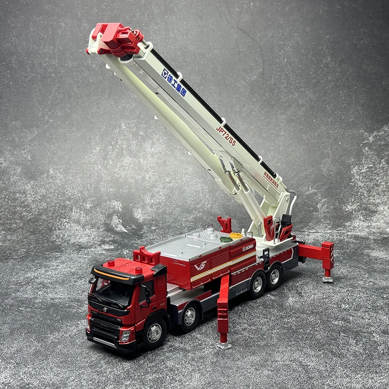 Original factory 1:50 foam fire truck JP72/S5 lift jet DG100 alloy model.