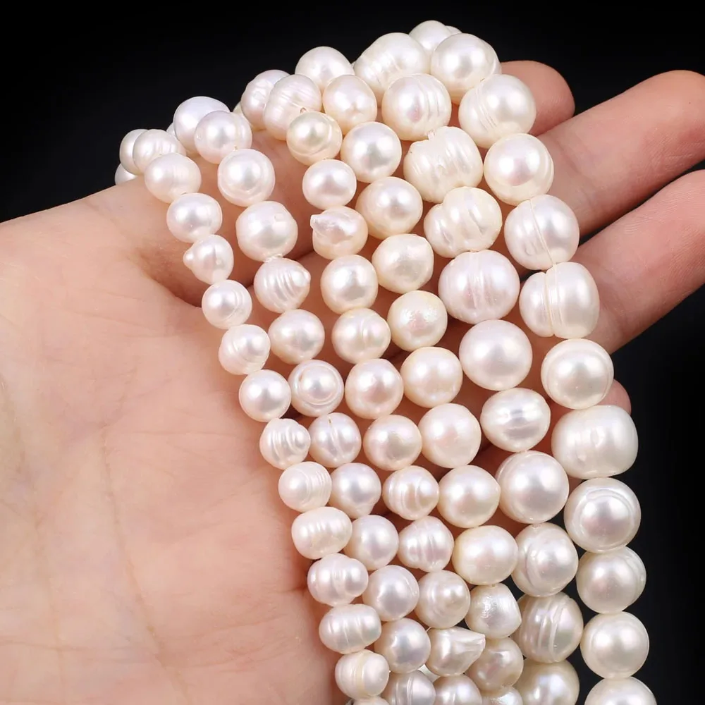 Potato Shaped Pearls 100% Natural Freshwater Pearls Loose  Spacer Beads for Jewelry Making DIY Necklace Bracelet Accessories