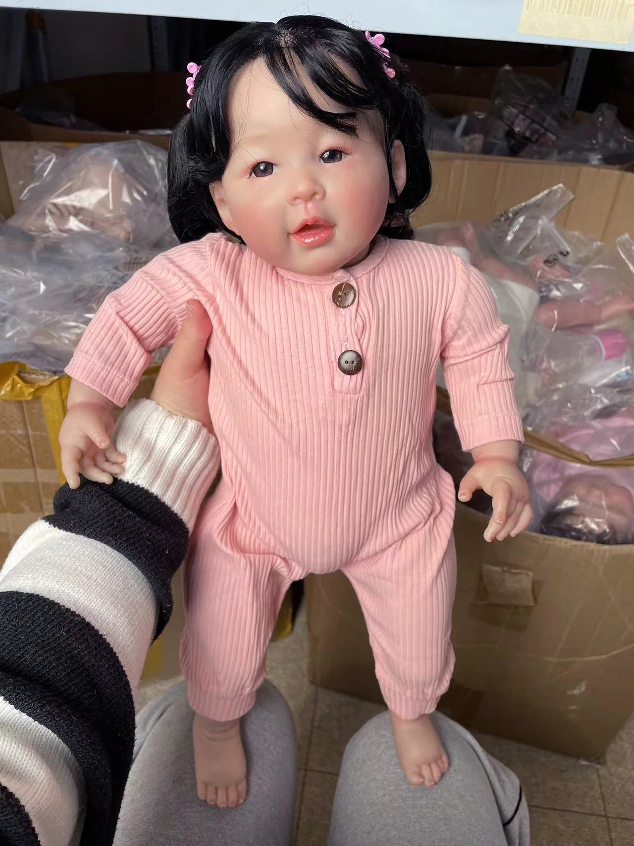 60cm Meilien Reborn Baby Doll Toddler Newborn Doll Princess Girl Lifelike Soft Touch 3D Skin Art Doll with Hand Root Hair