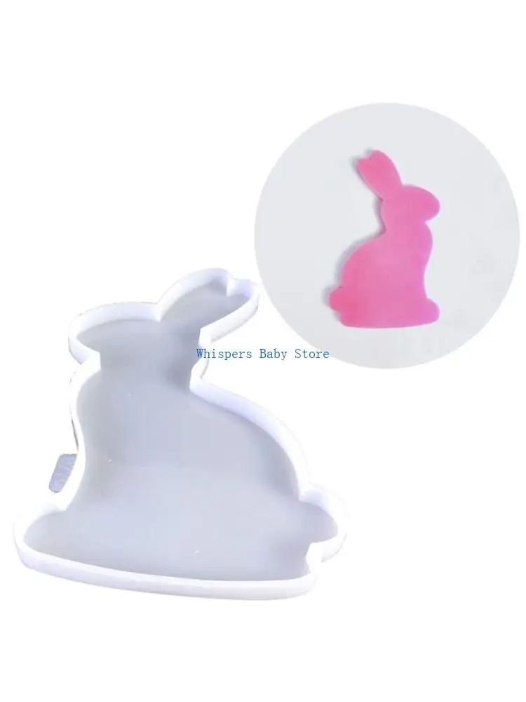 U90E Silicone Mold for Jewelry Storage Tray Easter Rabbit Resin Molds Gypsum Decor