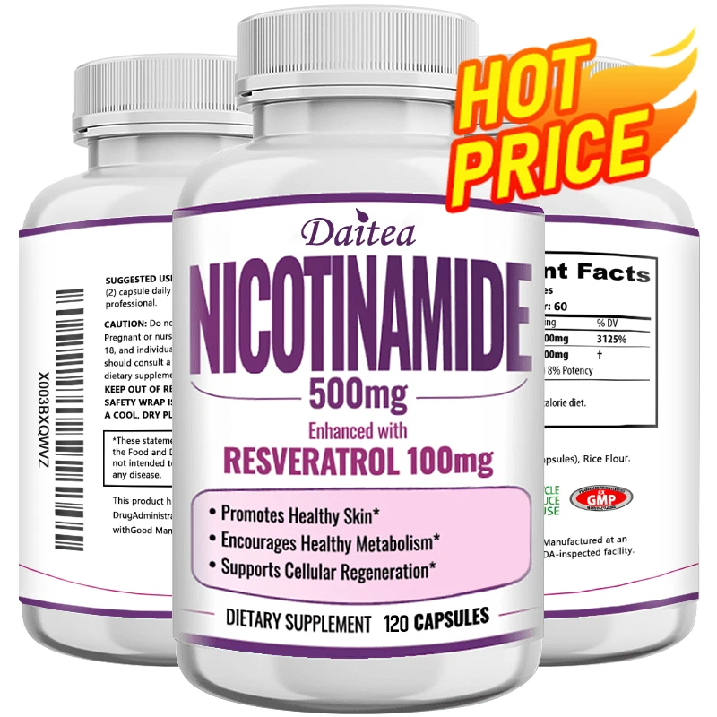 Cápsulas de niacinamida de vitamina B3: apoya la función cerebral y la salud del corazón, aumenta la producción energética y mejora la inmunidad
