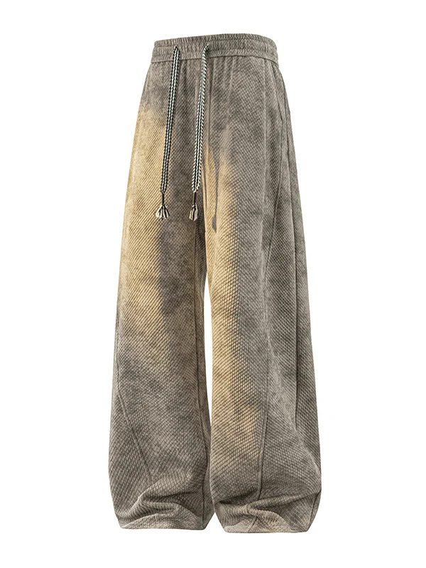 

Мужские повседневные спортивные брюки прямого кроя на флисовой подкладке с завязками, осенне-зимние, теплые, модные, брендовые