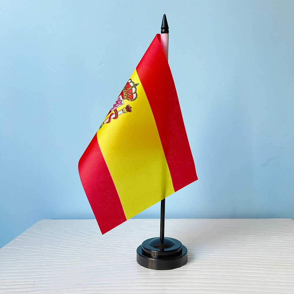 14x21 سنتيمتر مكتب مكتب صغير اسبانيا البلد راية طاولة غرفة الاجتماعات القطب الدائمة الوطنية الإسبانية