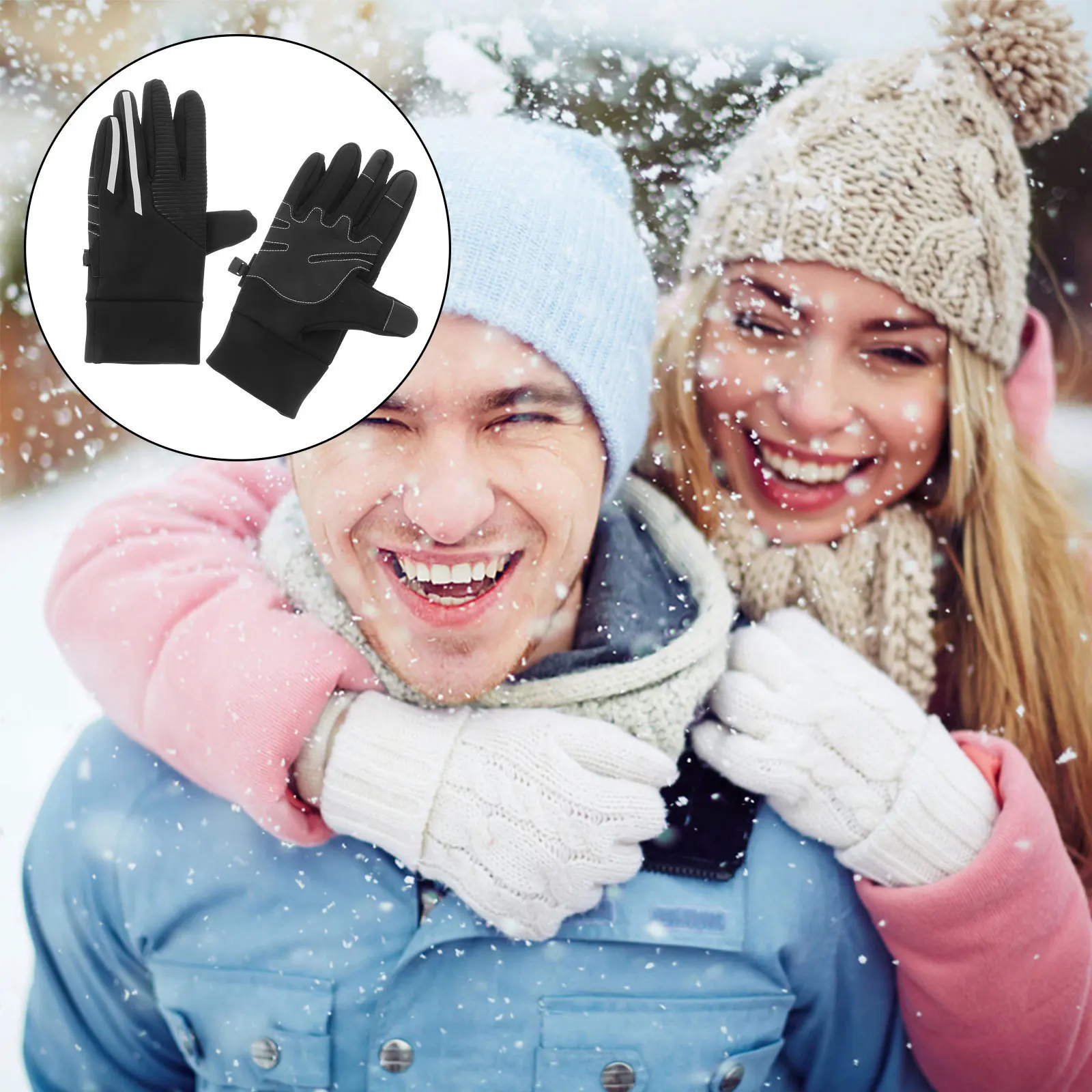 

1Pair Waterproof Touch Screen Gloves Thermal Warm Thickened Winter Cycling Fishing Gloves Outdoor Workout Glove