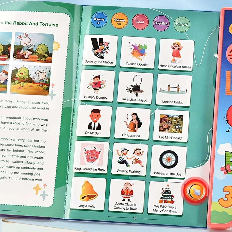 어린이용 인터랙티브 조기 학습 오디오북 - 다채롭고 재미있으며 교육적인 장난감 - 초보자, 크리스마스 선물로 완벽