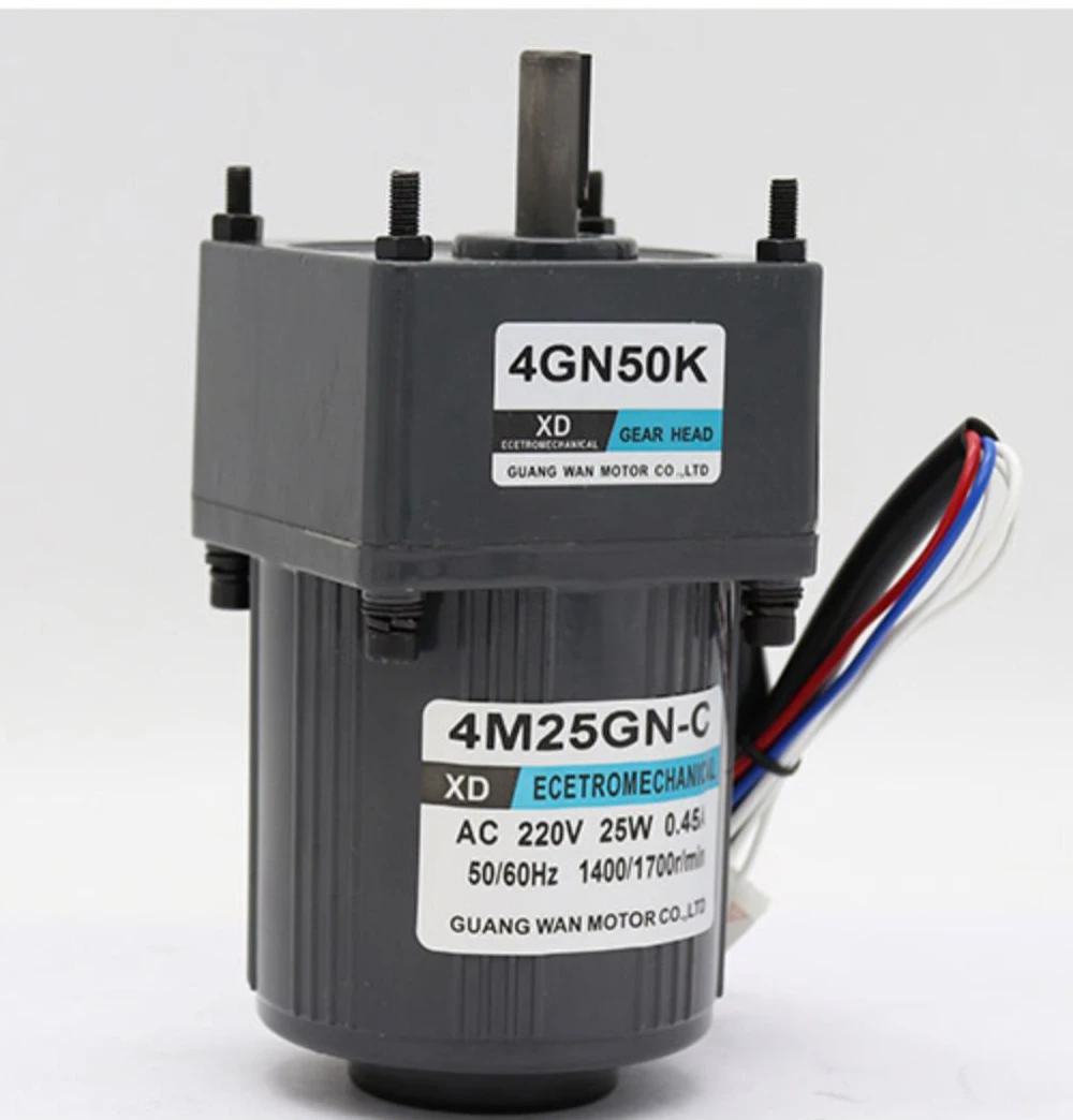 

220V AC gear motor 25W gear motor micro speed regulation small motor single-phase asynchronous motor without brake