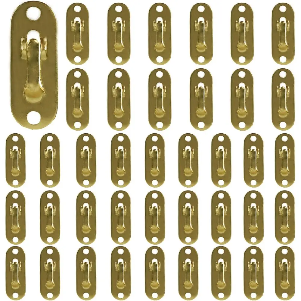 Gold Curtain Rod Holders with Screws, Pack of 40, 5/16 Rod Compatible