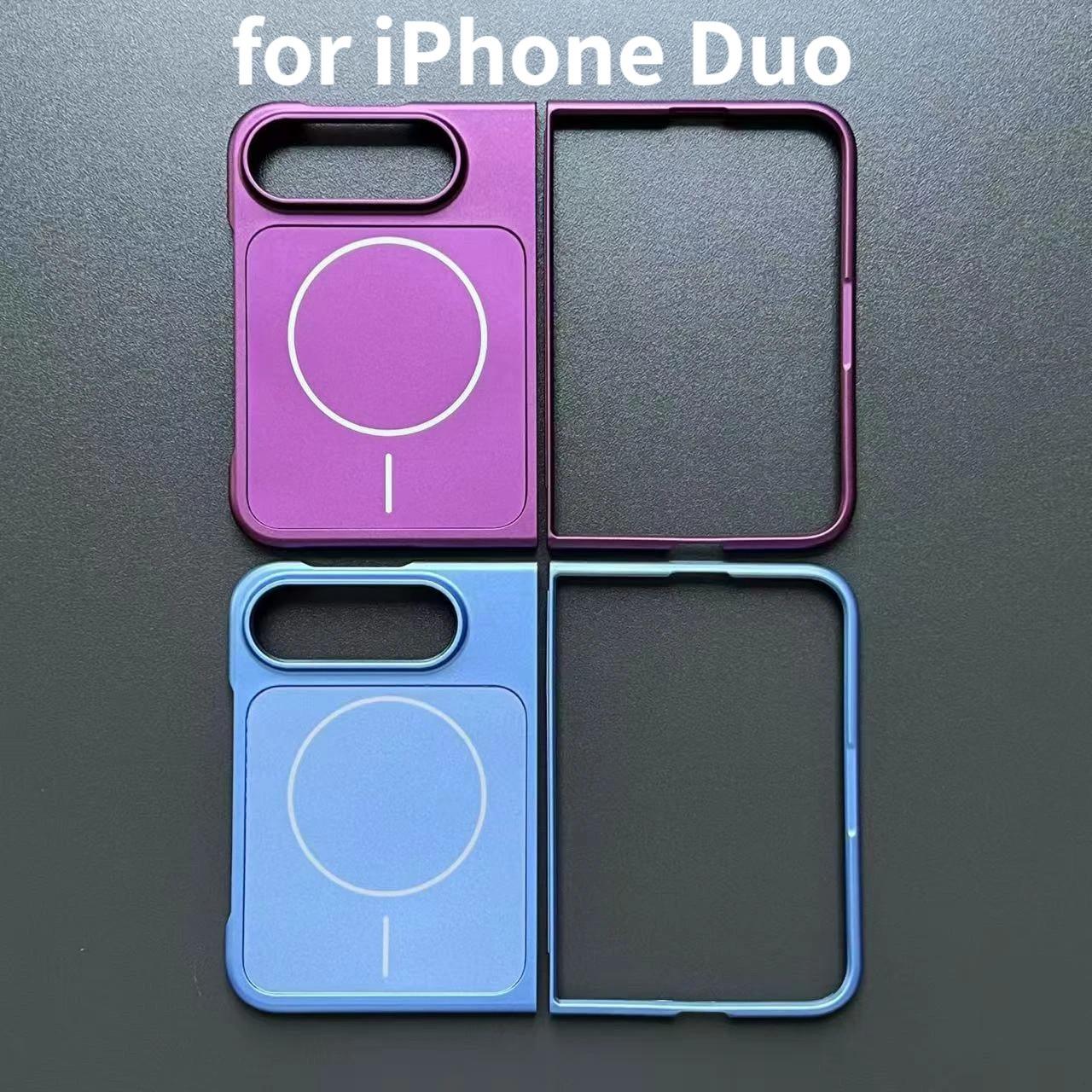 Ultra-thin frosted metal magnetic case for iPhone Duo 18 fold PC hard wireless charging magnetic case