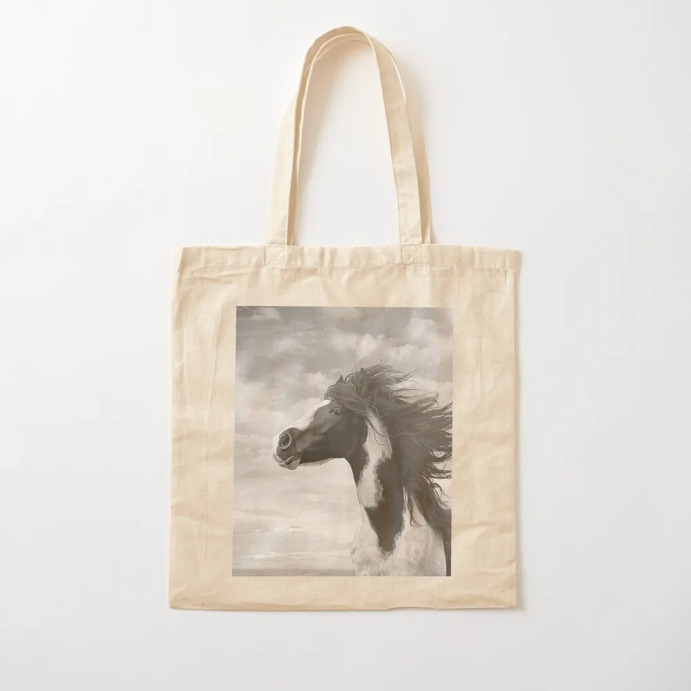 Wind in My Mane Silver Tote Bag woman shopping bag women bag Canvas Tote