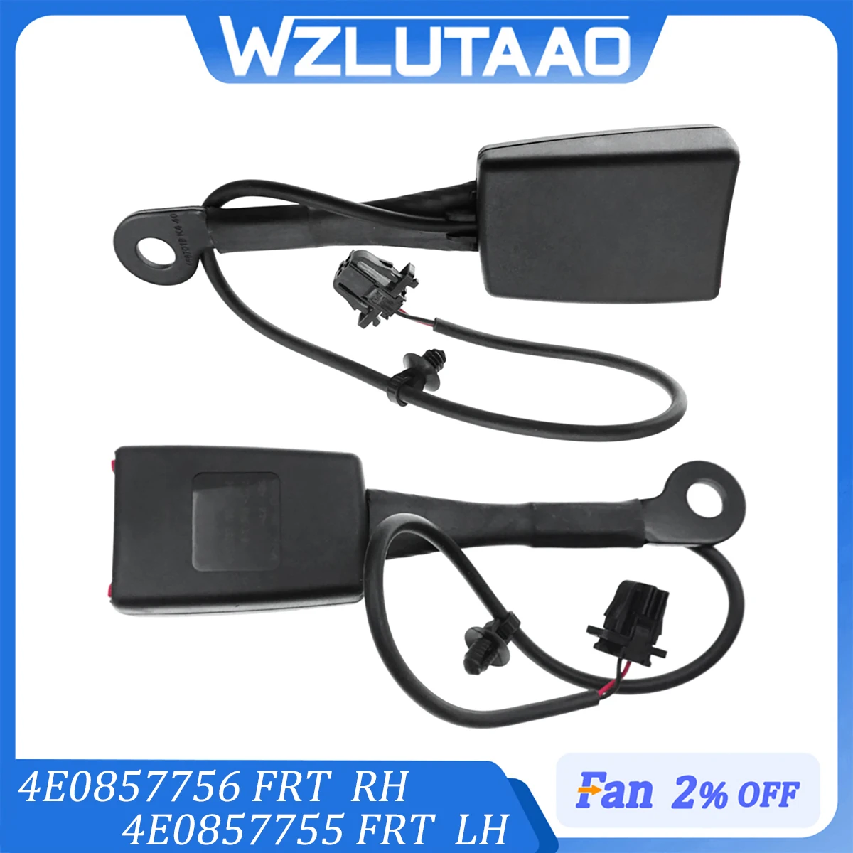 4E0857755 4E0857756 Car Front Seat Belt Buckle Socket For Audi A8 D3 4E0857755D 4E0857755G 4E0857756D  Safety Belt Receiver