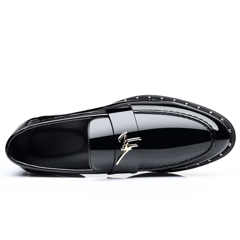 male comfortable shoe leather fashion shoes men terse mocassini loafers black high quality casual mens luxury business