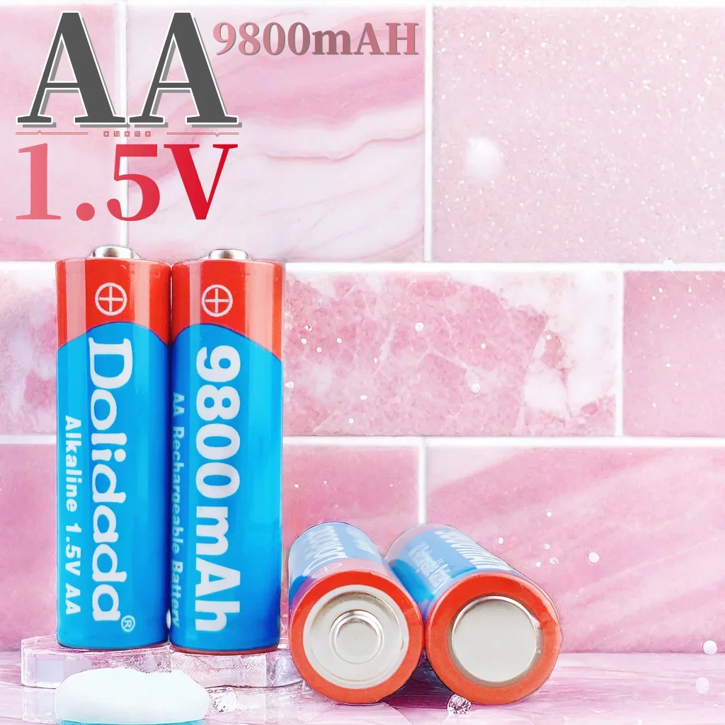 

2024 New AA Battery 1.5V 9800mah Rechargeable Battery suitable for gaming controllers, flashlights, etc.+4-cell battery charger