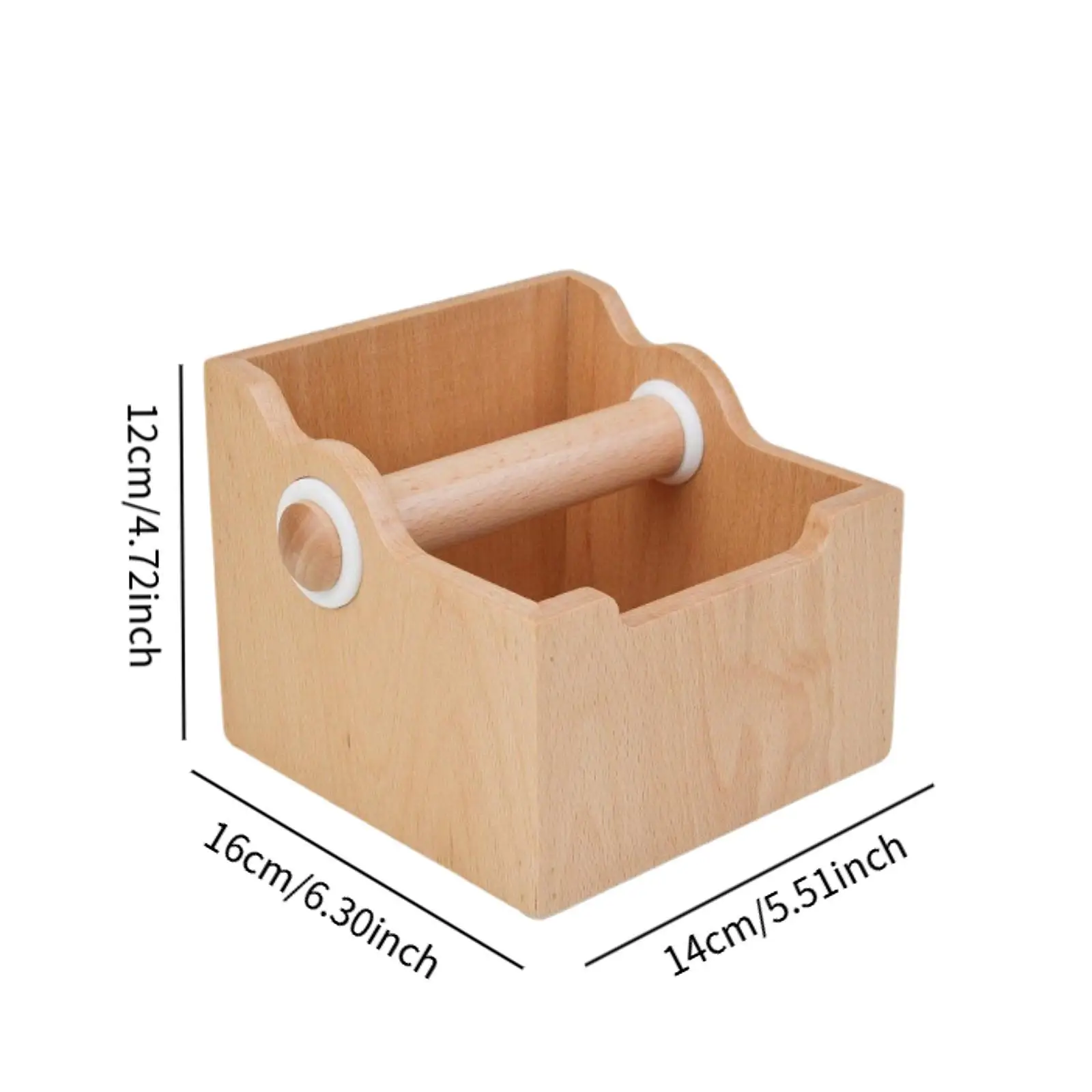 Espresso Knock Box Wooden Espresso Waste Bin Wooden Espresso Bucket Easy
