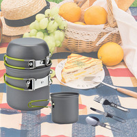 Ultralight Camping Cooking Utensils Outdoor Tableware Pot Set Hiking Picnic Travel Tourist Camping Cookware Dishes Equipment
