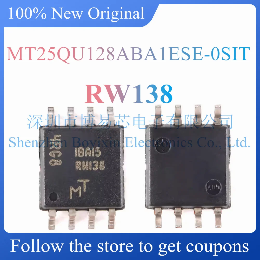 

NEW MT25QU128ABA1ESE-0SIT.Silk screen RW138.Original and genuine memory.SOP-8