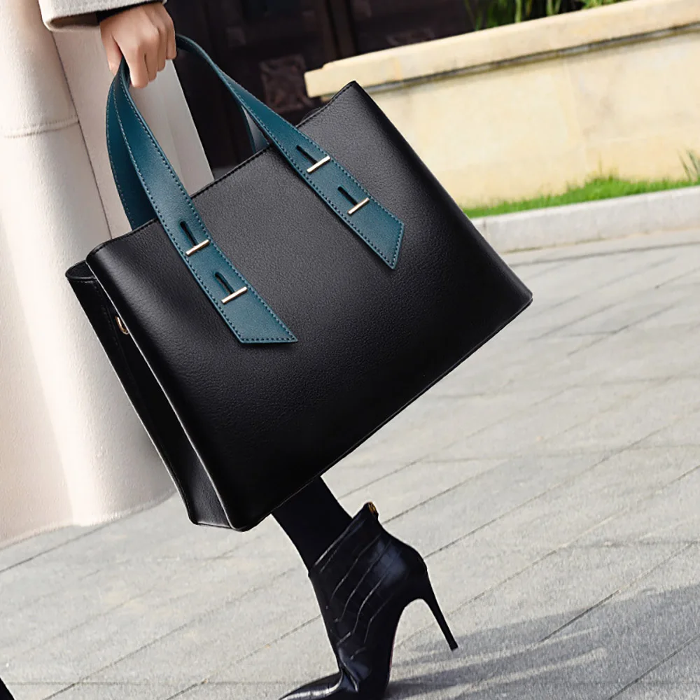 Elegant Ladies Laptops Handbag 2023 Luxury Designer Women Tote Bags Business High Quality Pu Leather Large Capacity Ipad Crossbo