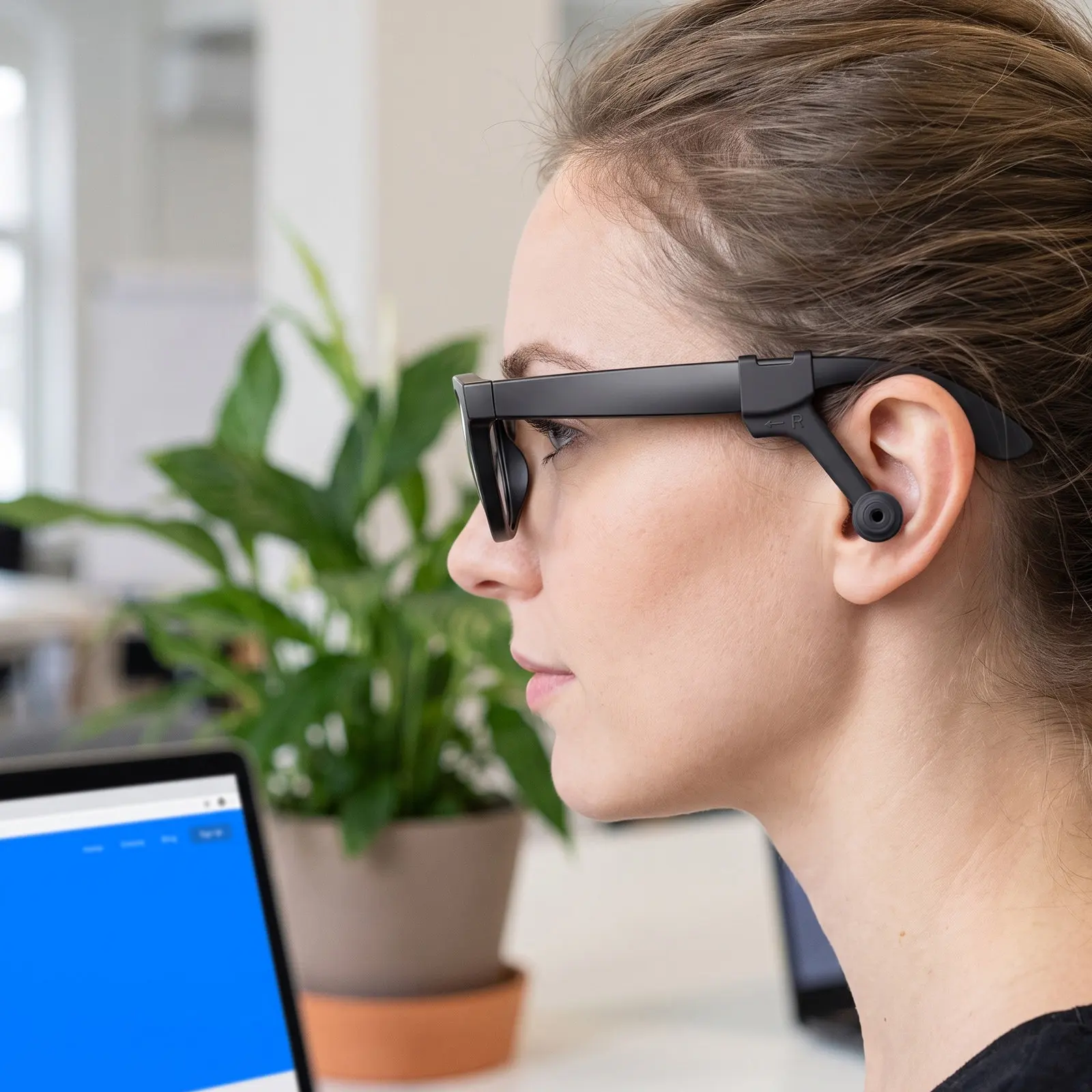 1Pair Plastic Smart Glasses Sound Guide Tube Anti Slip Audio Directing Outlet Tube Replacement Sound Booster for Running Cycling