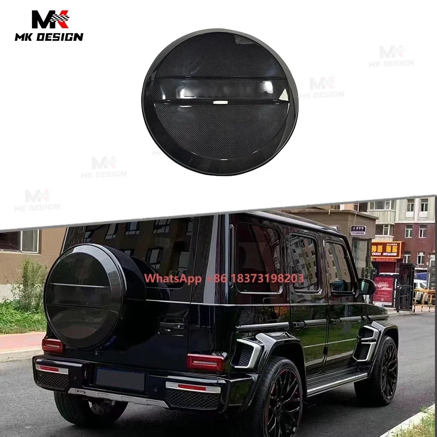 Dry Carbon Fiber BS Style Tire Cover Spare Wheel Cover for G Class W464 Spare Tyre Cover Car Styling