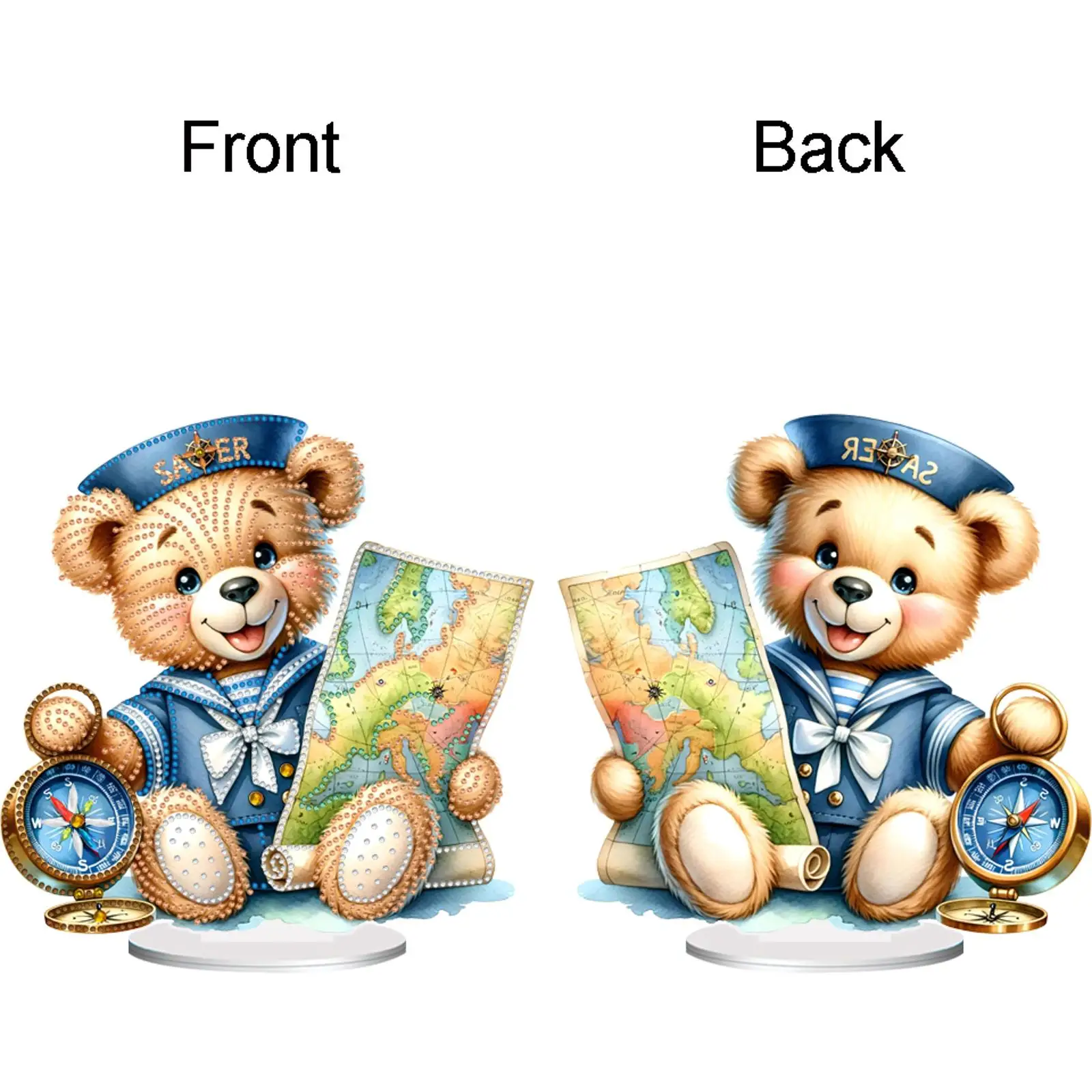 

Акриловые наборы для алмазной вышивки в форме парящего медведя, настольные украшения для алмазной вышивки, декор для рабочего стола для взрослых и начинающих