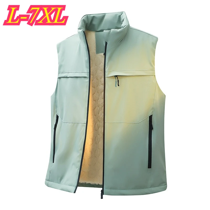 Брендовый мужской хлопковый жилет с воротником-стойкой