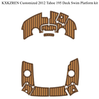 KXKZREN Customized 2012 Tahoe 195 Deck Swim Platform Kit Self-adhesive for Boat EVA Foam Flooring Pad Non-slip Faux Teak Mat