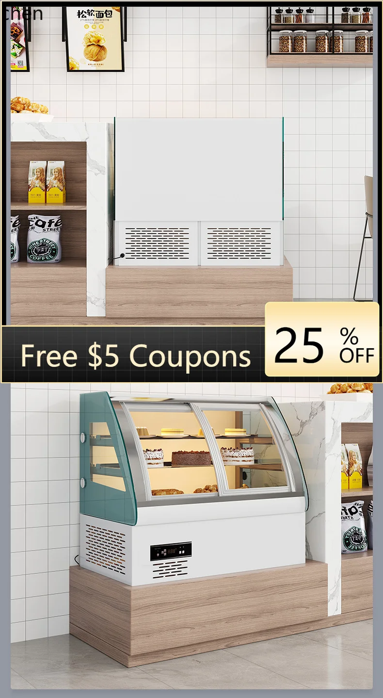 

Cake Fruit Deli Dessert Display Cabinet Cold Vegetable Refrigerated Fresh-keeping Cabinet Desktop Front Door Air Cooling