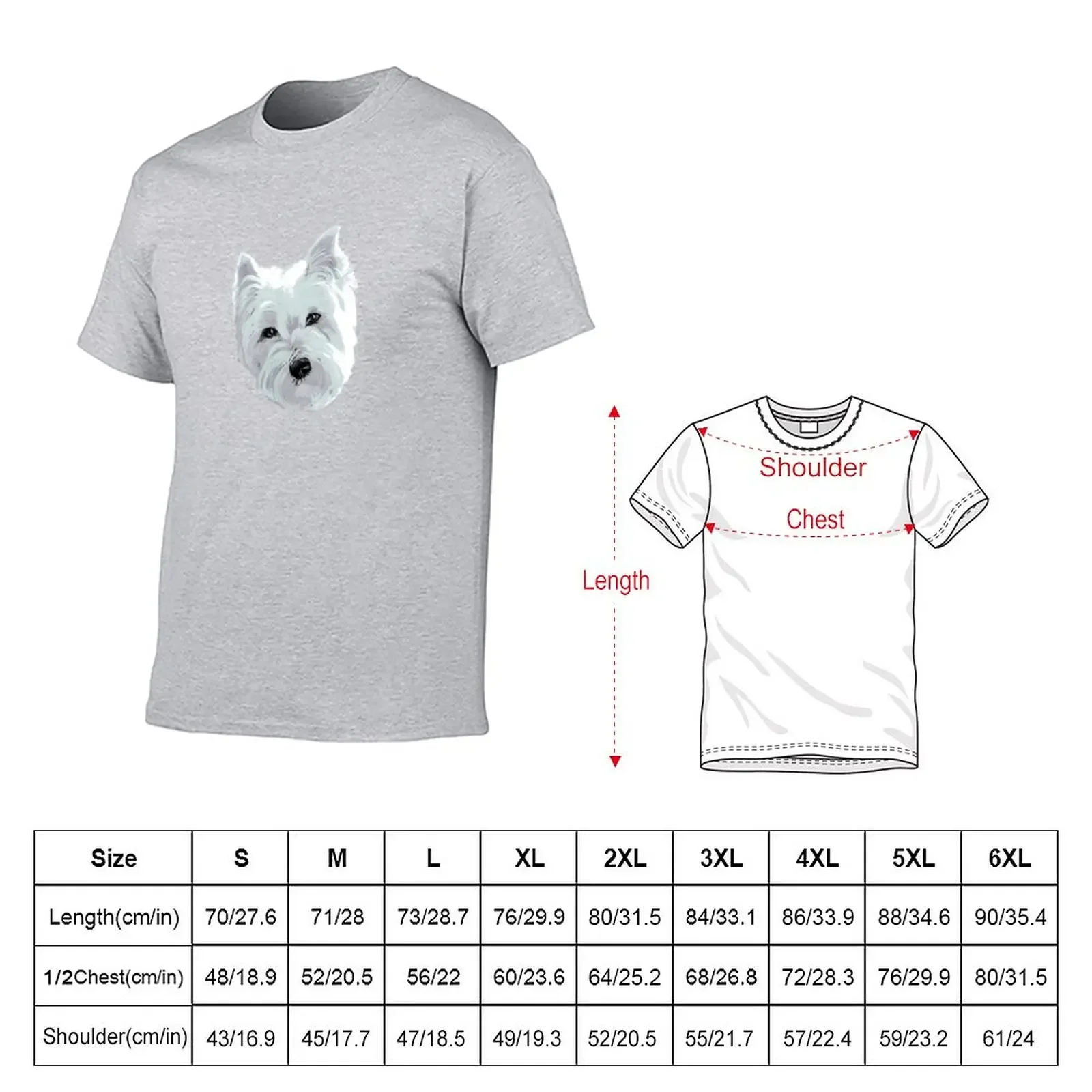 Westie Wonder ~ Face T-Shirt tops summer clothes mens clothing