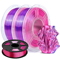 1.75mm Dual Colour 3D Printing Filament silk Blue Rose For 3D Printing Material Silk pla Blue Rose PLA 2 Colours 1Kg 250g 500g