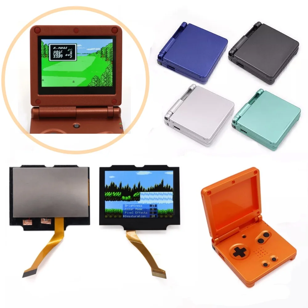 

New Ver V5 Laminated IPS 3.0 inch Drop in Screen Kit For GBA SP Build in OSD Desaturation LCD Replacement Kits Easy to Install
