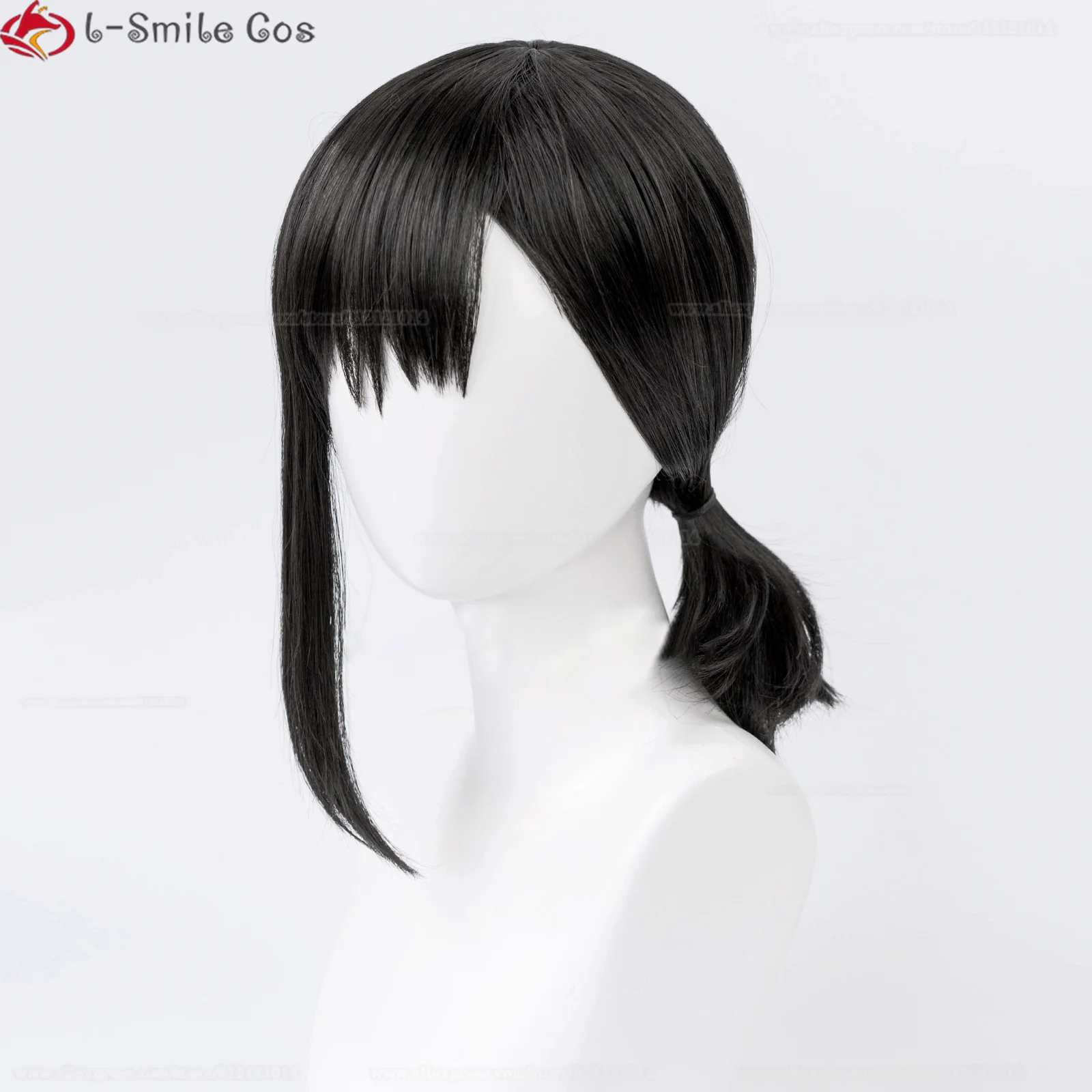 38cm High ashiyama Kobeni Cosplay Perücke kurze schwarze High ashiyama Kobeni Perücken Haarnadel hitze beständige Haar Anime Perücken