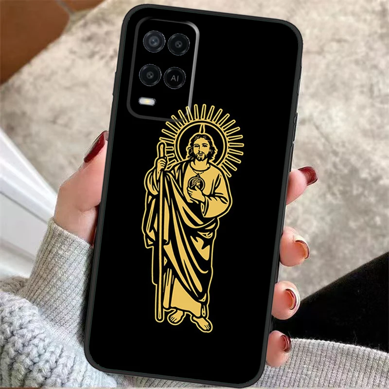 San Judas Tadeo Case For OPPO A57 A58 A77 A78 A98 A18 A54 A74 A94 A17 A15 A52 A72 A5 A9 A53 S A16 A76 A96