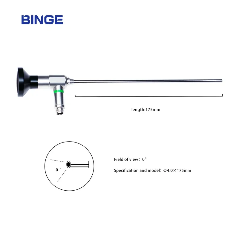 4x175mm Sinus 0-Degree Angle High-Temperature Resistant Instruments for Ears Eyes Nose Throat ENT Medical