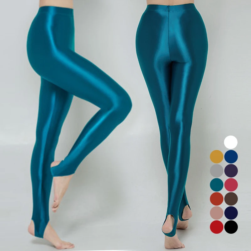 

Women Satin Oil Glossy Opaque Pantyhose Wet Look Tights Sexy Stockings Glossy Leggings Yoga Pants Gym Sports Fitness Slim Pants