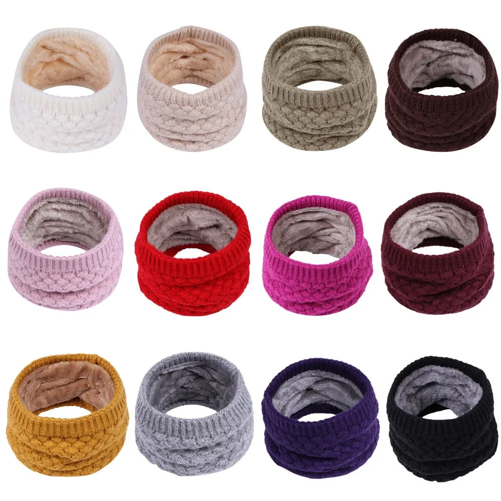 Baby Hygiene Knitted Winter Neck Scarves Collar Scarf Baby Warm Girls kids Children Boys Baby Care Baby Knit Caps And Mittens