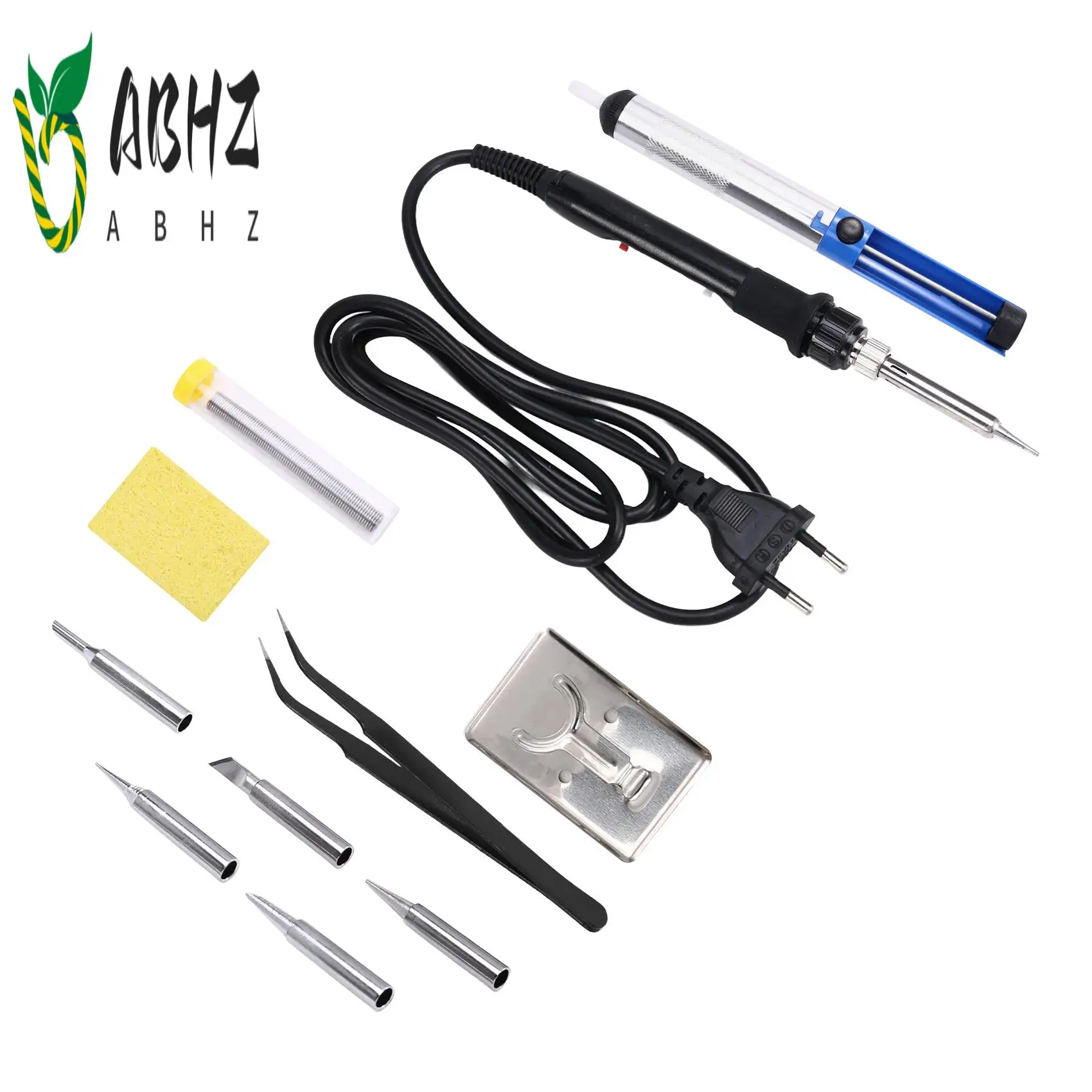 

Комплект цифрового паяльника ABHZ-80W с ЖК-дисплеем, регулируемая сварочная банка для припоя с железными жалами, инструменты для ремонта