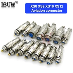 XS8 XS9 XS10 XS12 Aviation connector push-pull circular quick connector 2/3/4/5/6PIN 5P Gold plated contact Male and Female plug