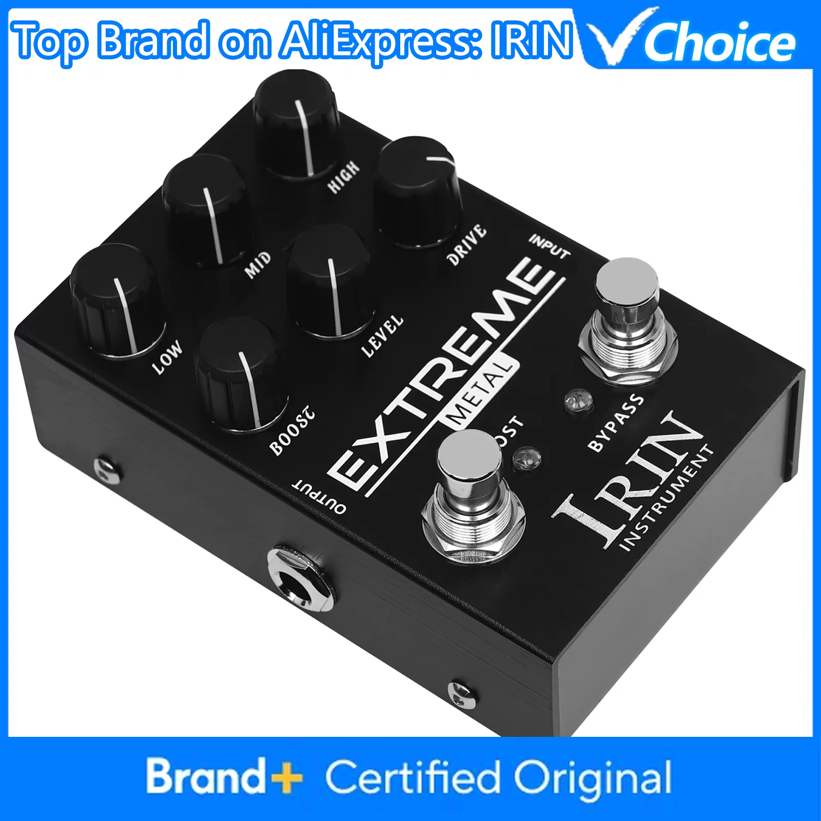 Pedal de Efectos para Guitarra Eléctrica IRIN AN-42 Extreme, Distorsión Combinada, Efecto Metal Extremo, True Bypass, Accesorios para Guitarra