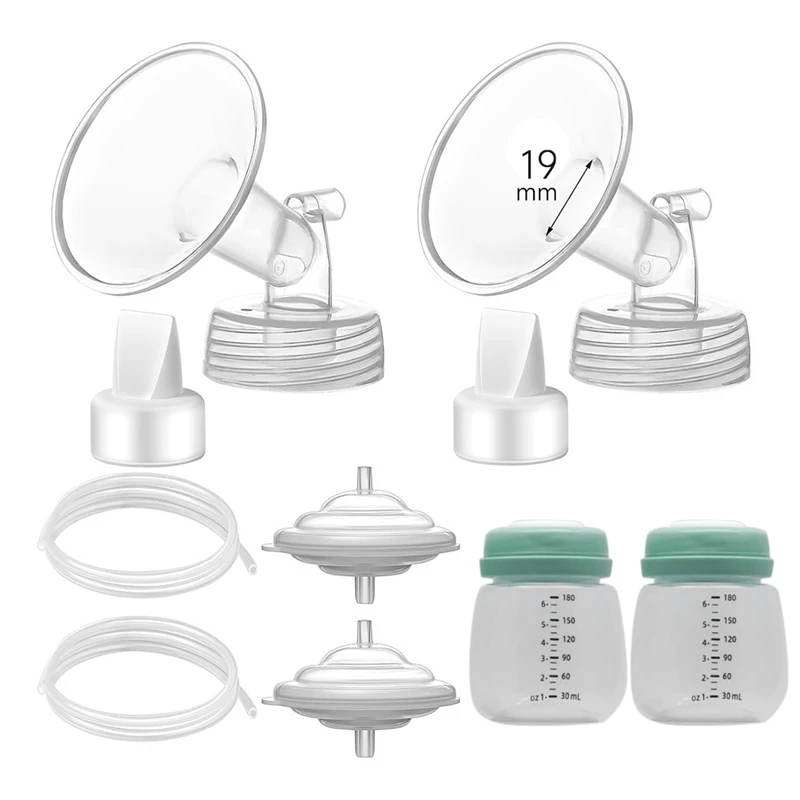 MACH-Full Set Replacement Parts For Spectra S1/S2/9 Plus Pump- Includes 19mm Flanges, Duckbill Valves& Backflow Protectors