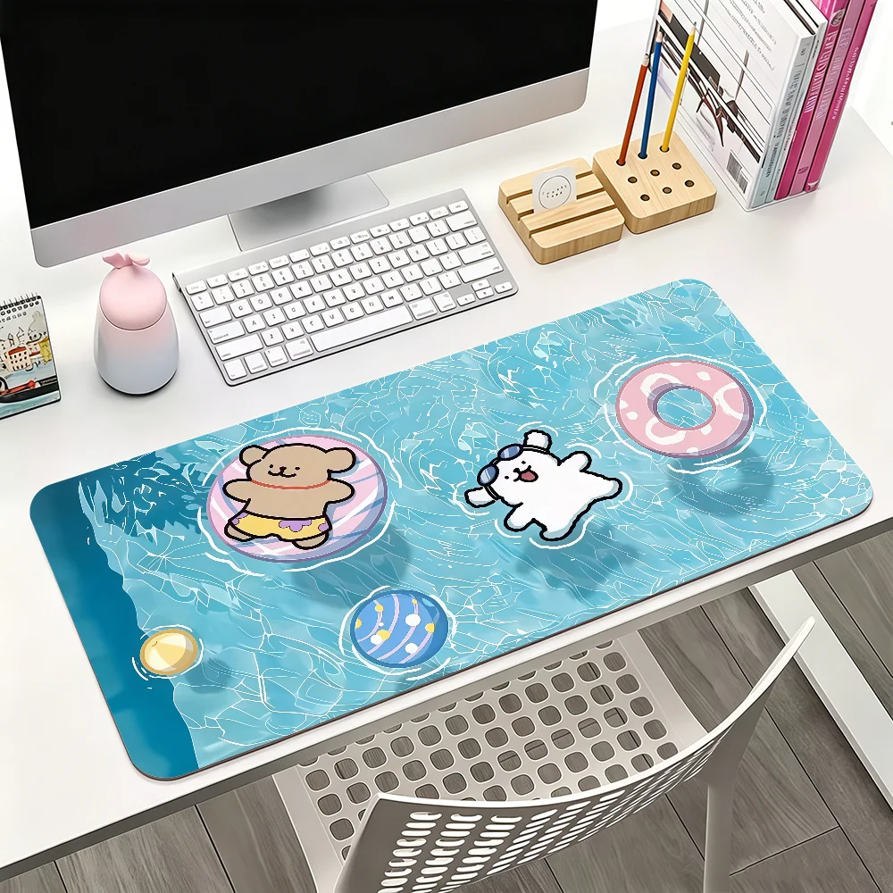 Line Dog Cartoon Mouse Pad For Office Gaming And Keyboards Non-Slip Large Waterproof