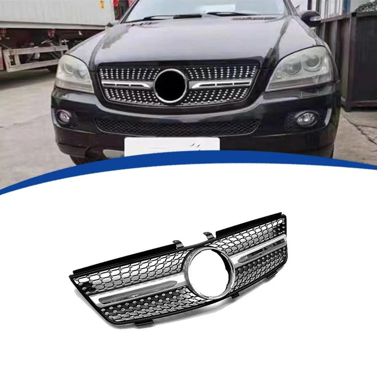 

Front Grill Grille Auto Replaces for Mercedes-benz ml W164 2005-2008