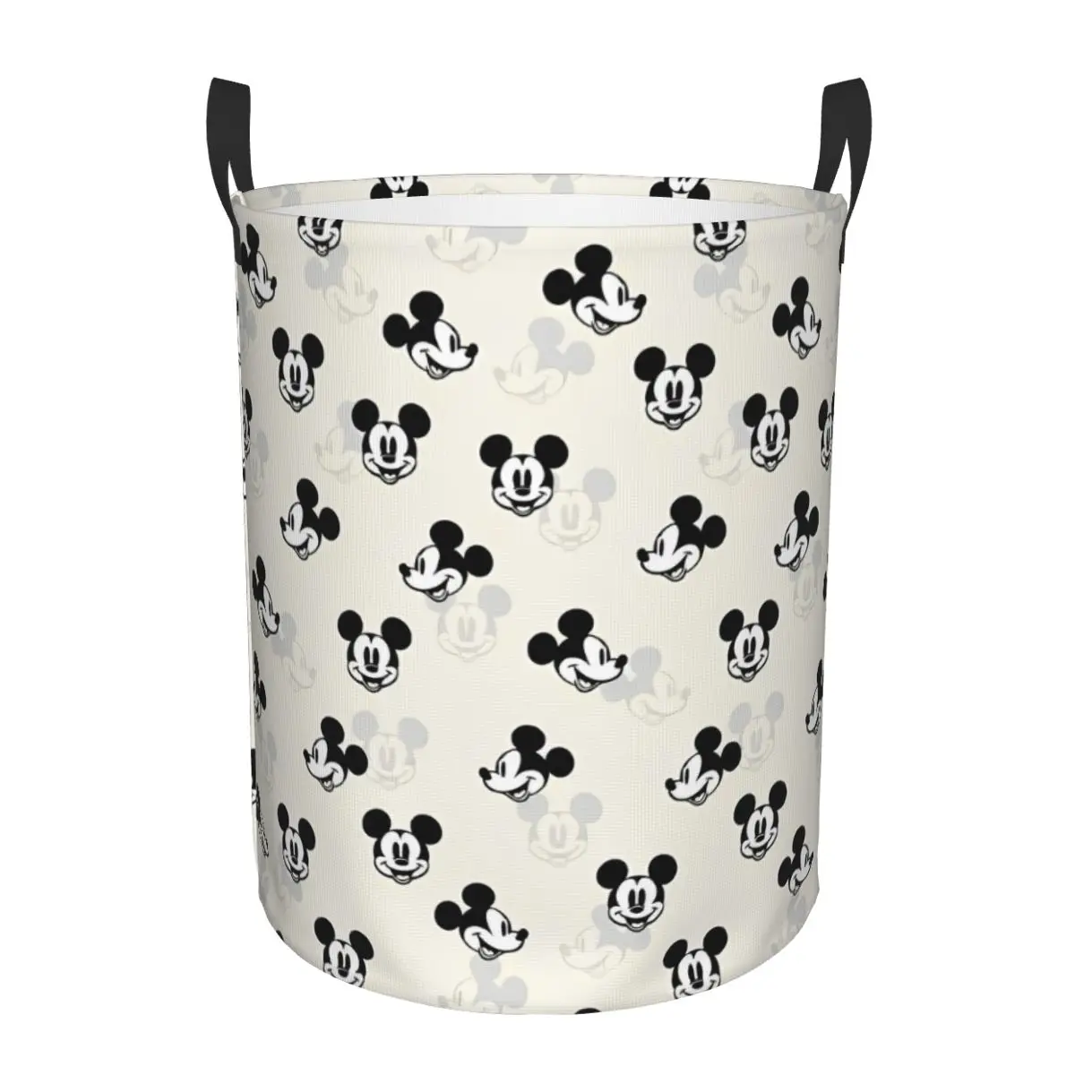 Mickey Mouse Head Laundry Hamper Baskets Games Room Storage Basket for Kids with Easy Carry Handles