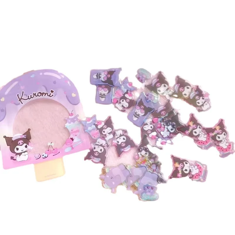 サンリオ クロミ ハローキティ かわいいステッカー 漫画 アイスクリーム 学生 透明 シナモロール ハンドアカウント DIY素材ステッカー