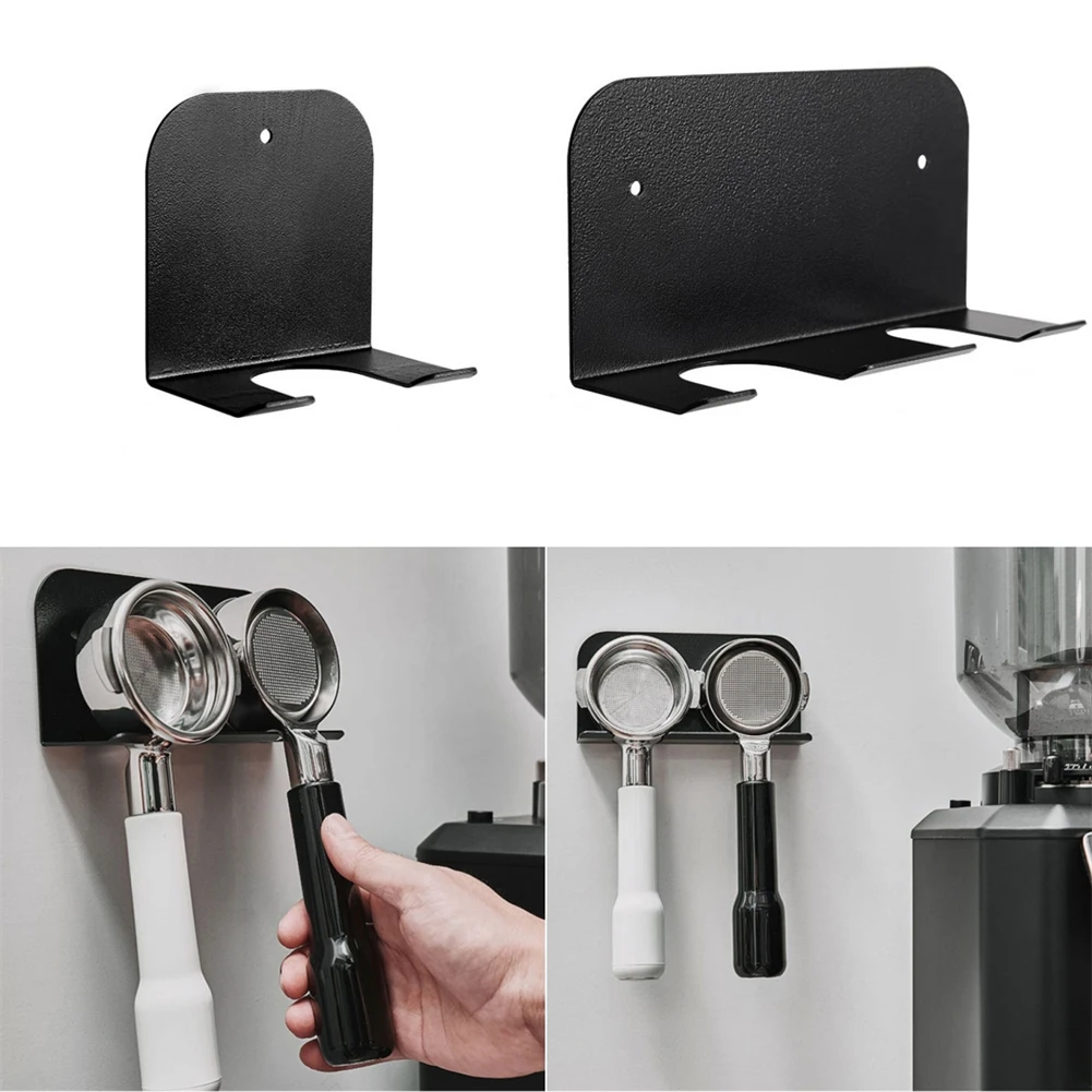 

Coffee Handle Storage Rack Self-adhesives Coffee Filter Bottomless Wall Rack Steel Coffee Portafilter Holder Bracket