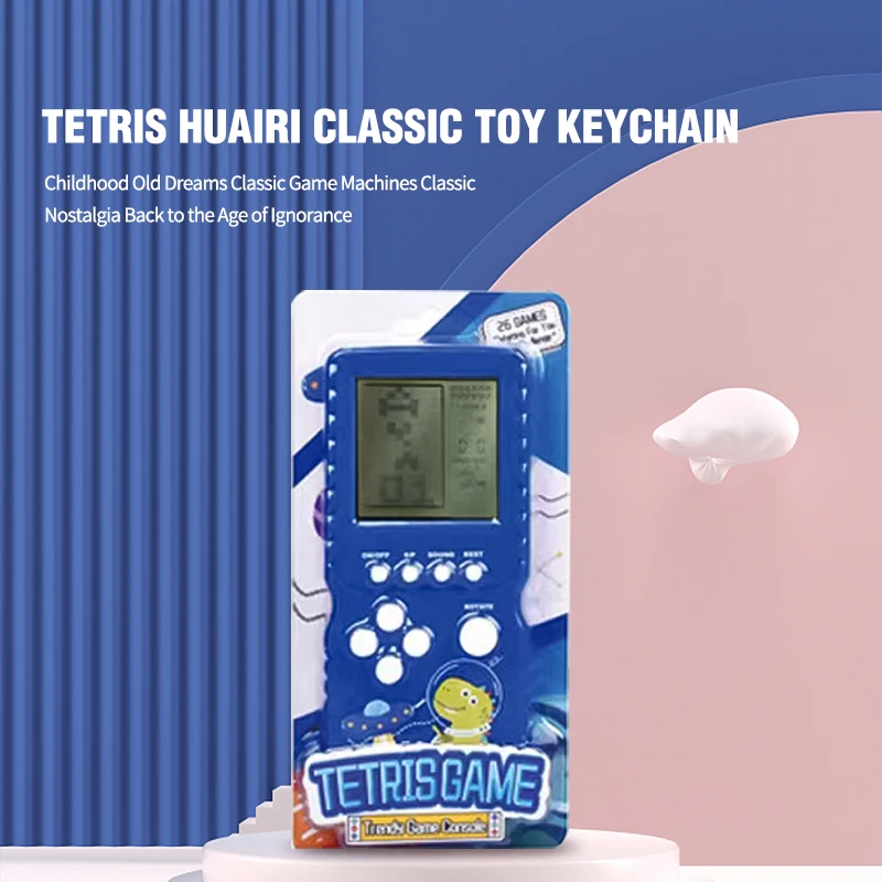 1Pcs Bleu Rétro Console De Jeu Portable Enfants Classique Nostalgique Jeu Machine Jouets Éducatifs Personnes Âgées Joueur De Jeu