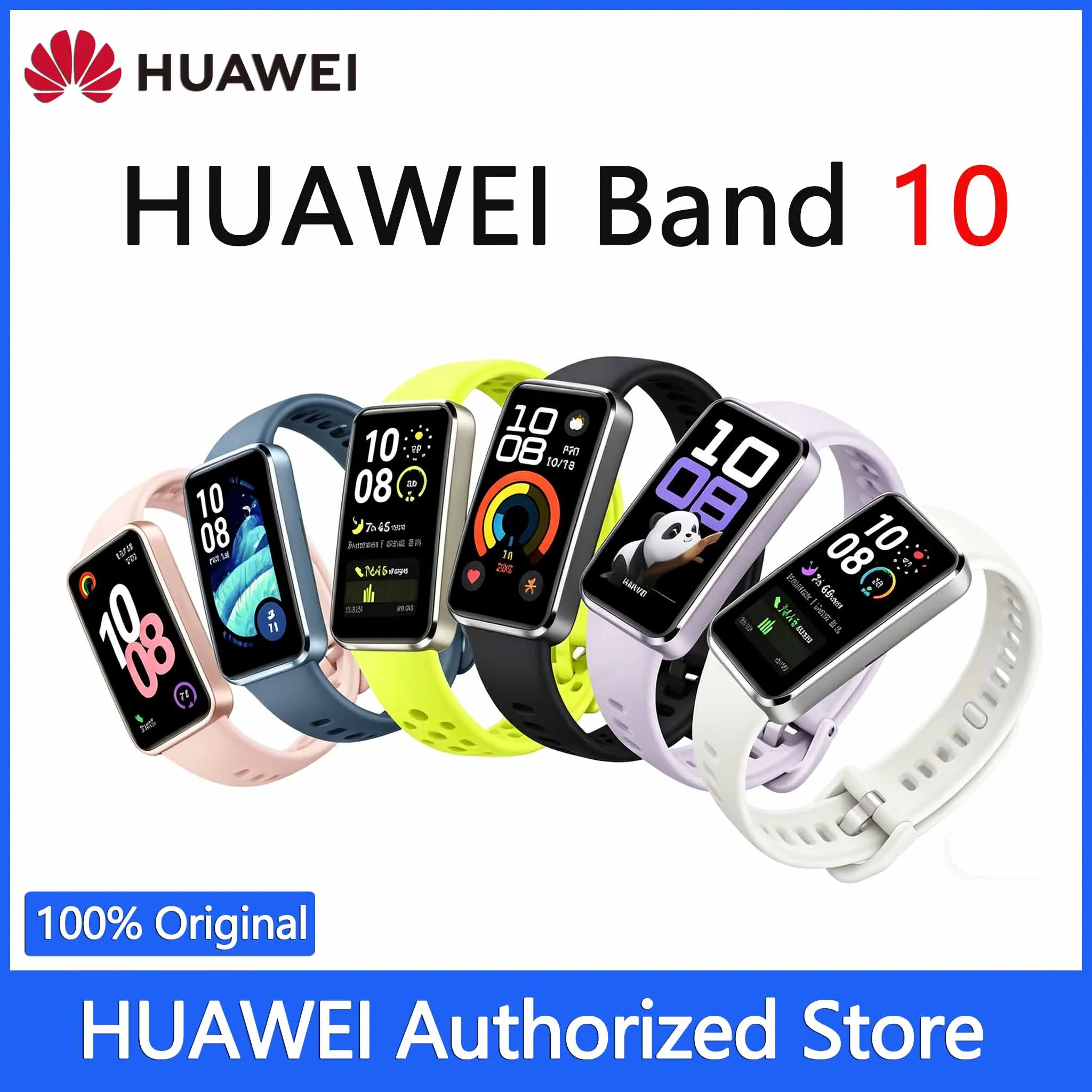 

Huawei Band 10 Standard Version Original Smart Bracelet Ultra-Thin Aluminum Alloy Case Sleep Health Monitoring Fitness Track