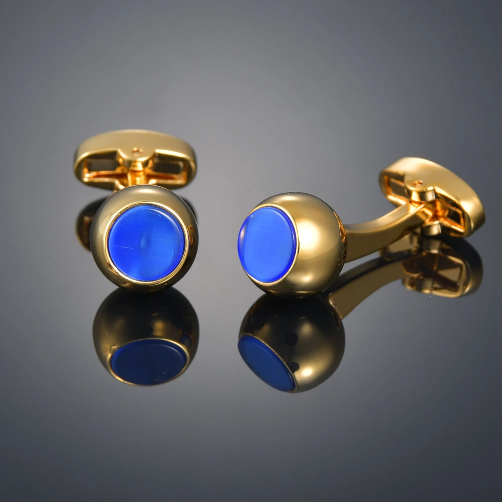 5 Colors Inlaid With Gems Classic Shirt gemelos Cuff Links for Mens French Suit Business Wedding Party Jewelry High Quality